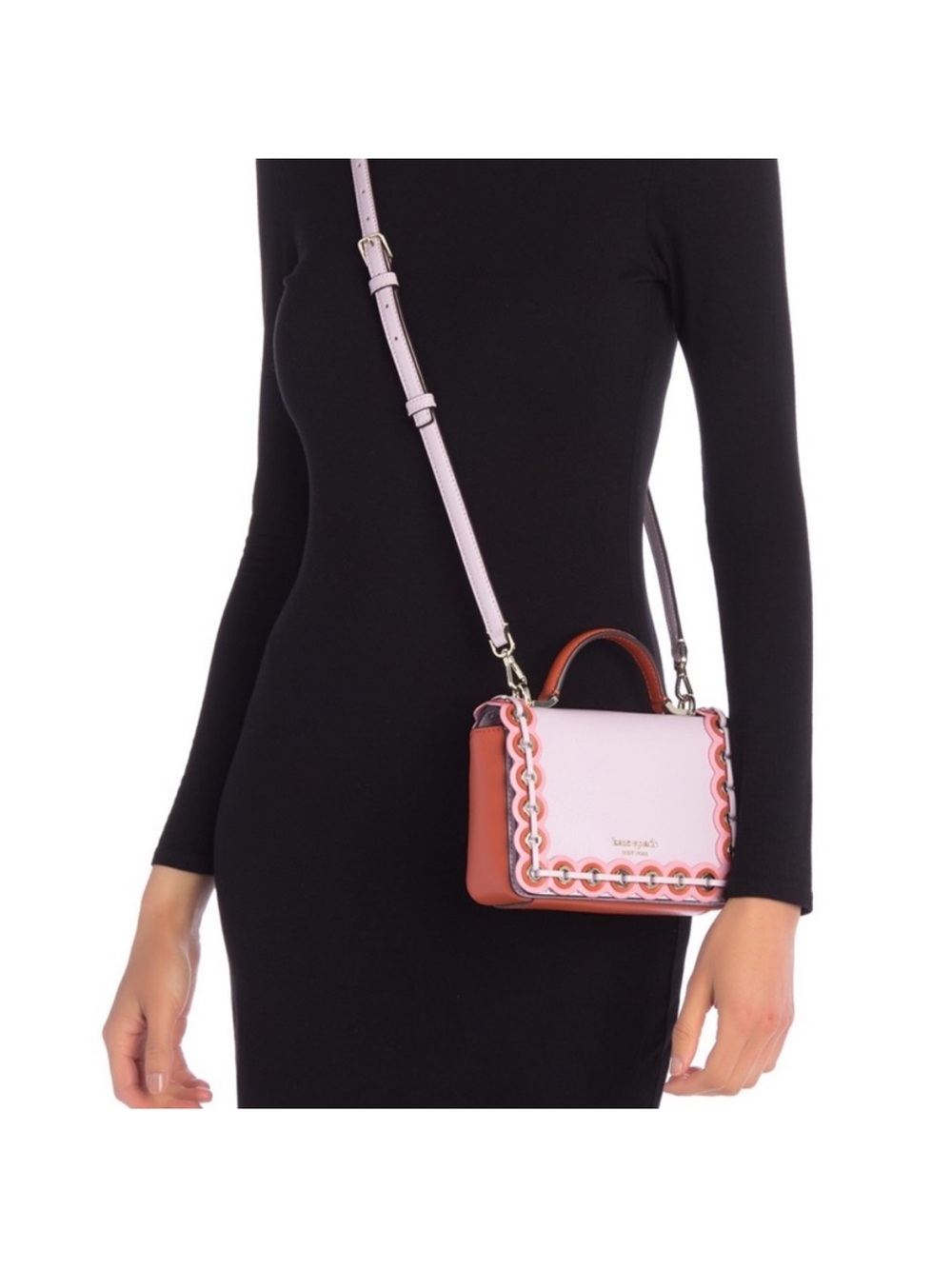 Kate Spade Maisie Patterson Drive Grommet Crossbody Purse
peony blush Msrp 329